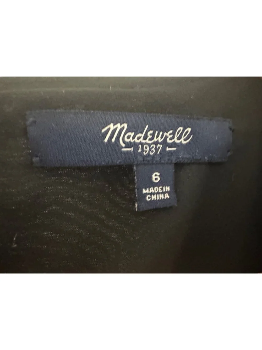 Madewell Augustine Embroidered Short Sleeve Dress Black Blue Size 6 Pockets